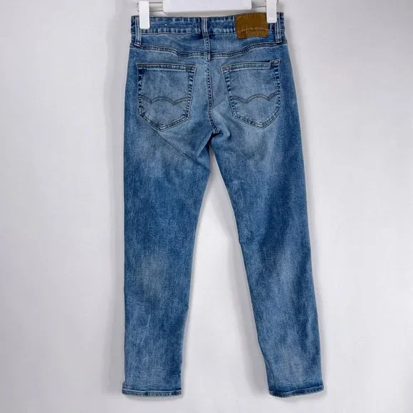AE American Eagle Skinny Light Blue Stretch Denim Jeans Mens Size 26 x 28 - Picture 2 of 10